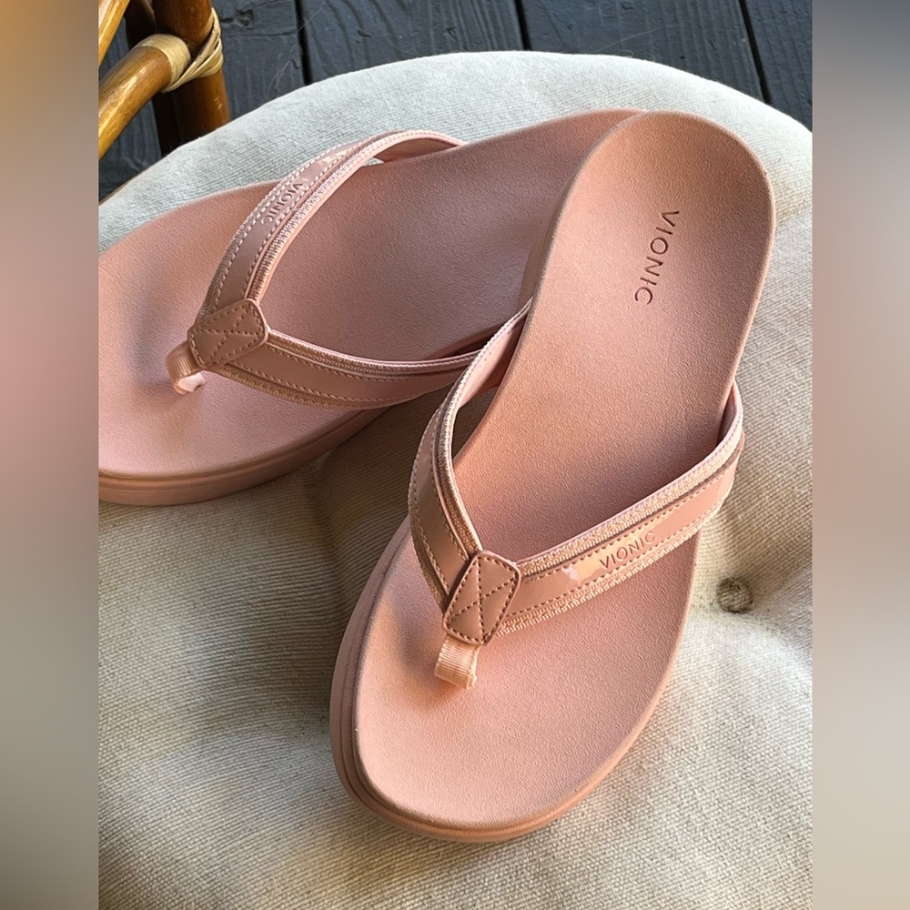 Vionic High Tide Ii Platform Flip Flops Pink - image 1